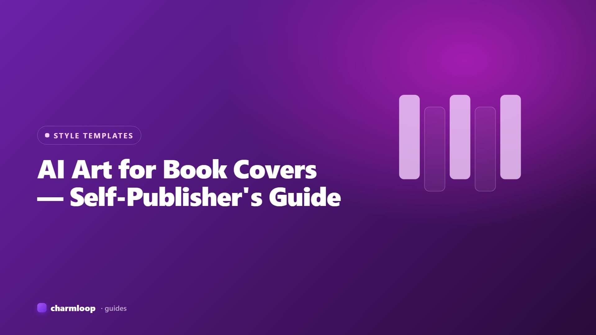 A self-published book cover mockup showing an AI-generated character illustration with overlaid typography.