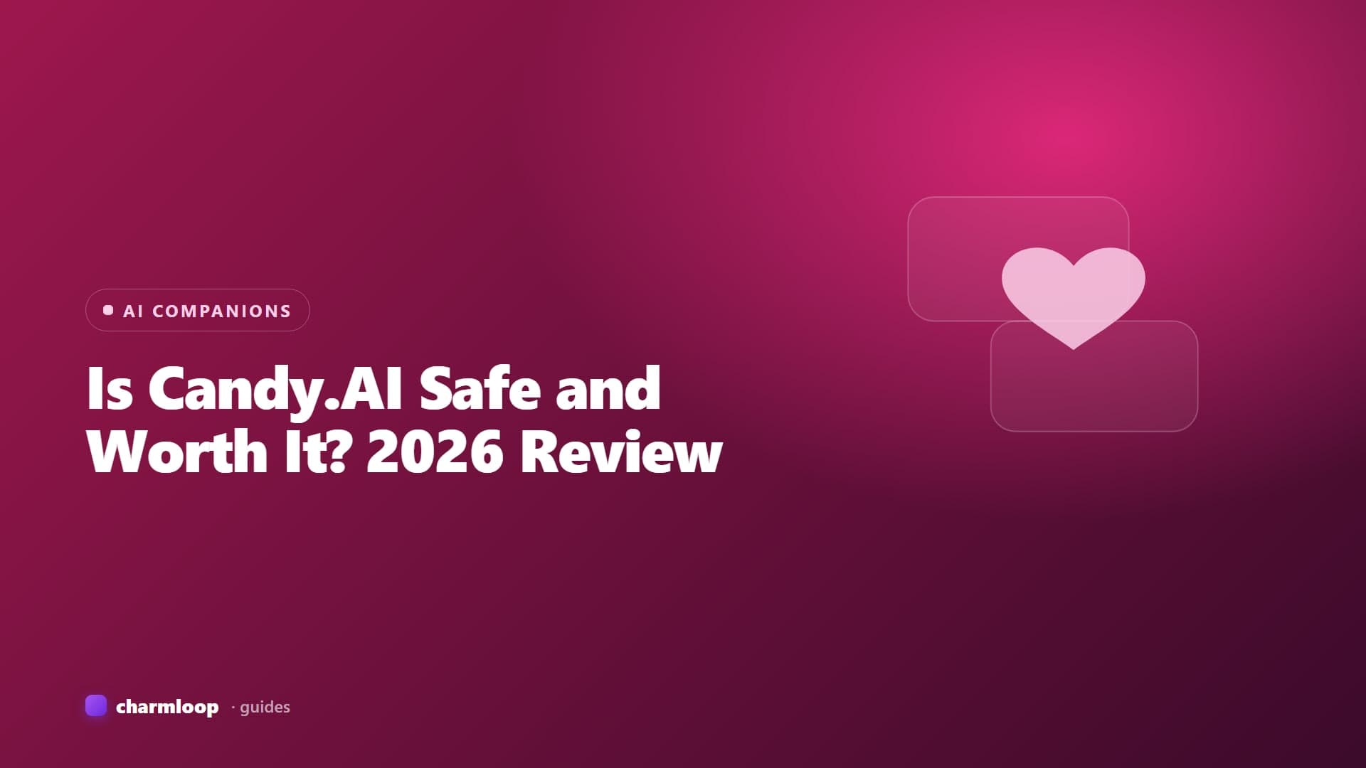 Illustration of a Candy.AI character chat interface with a safety and pricing review overlay.