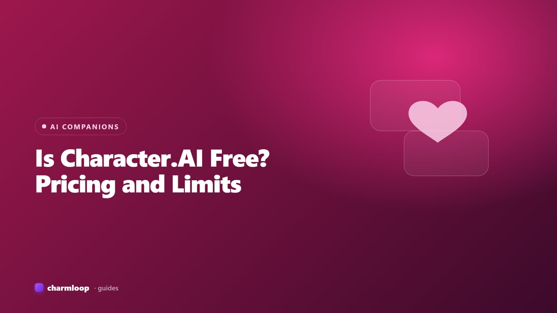 Illustration of Character.AI pricing tiers including free, c.ai+ subscription, and the Charms in-product currency.