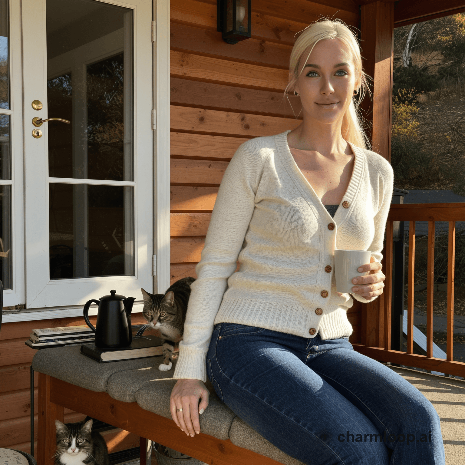 Photo of 41 years old european woman, slim build, tall height, fine long…