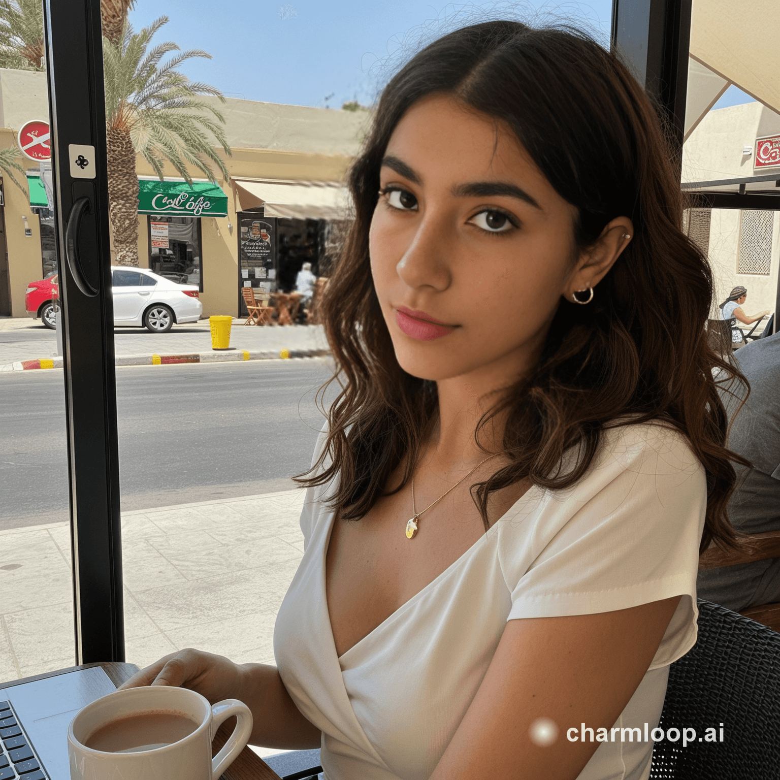 Photo of 29 years old middle eastern woman, slim build, average height, thick…